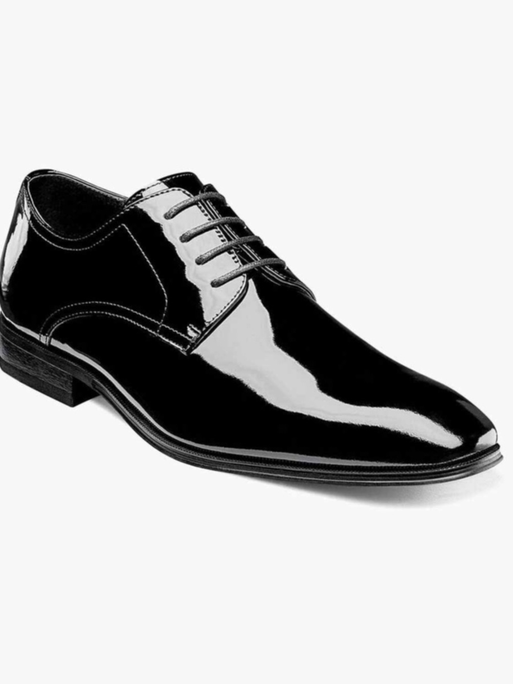 NEW!! Men’s Florsheim Tux Plain Oxford Black Patent Leather Dress Shoes Size 7.5